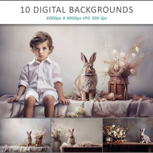 Bunny Digital Background, Easter Background, digital backdrops, Background for photography, photo edit, Composite Backdrop, rabbit backdrop