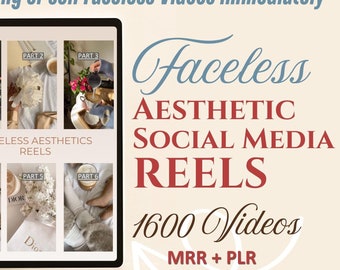 1600+ Aesthetic Faceless Video Reels for TikTok or Instagram| Canva PLR MRR (Digital Download)