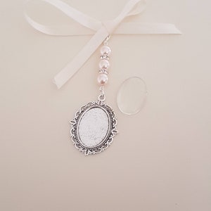 Bridal Memorial Charm, Wedding Bouquet Pendant, Photo Frame Locket, image 3