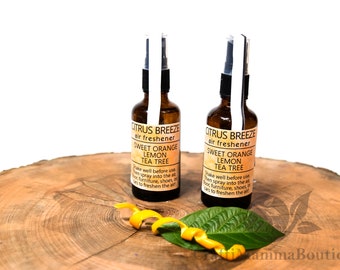 Natural Car, Home, Office Air Freshener Spray, Essential oil room spray, linen spray, mist, poop spray, air freshener, fragrance free spray
