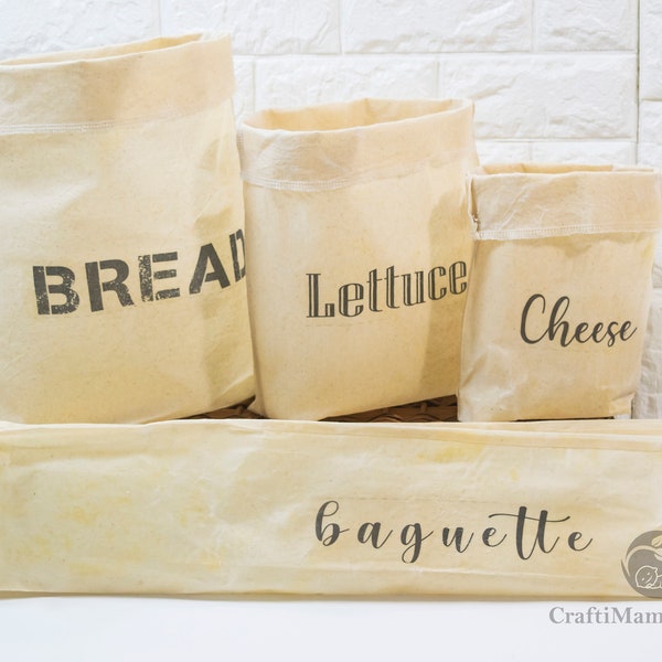 Eco-Friendly Bread Bag, reusable Cheese Bag, Baguette Bag, Beeswax Food Bag, Natural Organic Bees Wax Bags,  Reusable sustainable storage