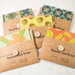 2 LARGE Beeswax Food Wraps, Natural Organic Bees Wax Wraps, Eco-Friendly food storage, Reusable Food Storage, sustainable food covers