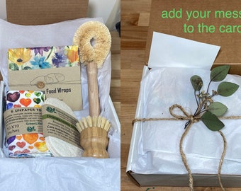 11 items eco friendly GIFT BOX zero waste kitchen cleaning supplies plastic-free home products