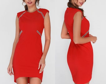 SPORTMAX CODE Sporty Red Mini Dress / Mini Red Dress / Stretchy Material  Dress / Sporty Dress / Mini Summer Dress / Red Tennis Style Dress - Etsy