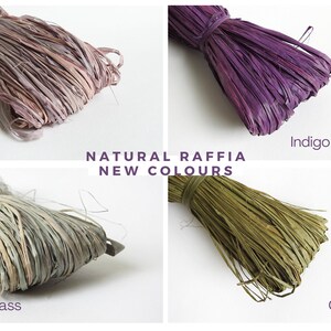 Raffia for weaving bags hats jewellery embroidery craft. 29 Colours! Natural, eco friendly, sustainable crop. Soft, supple, vibrant colors