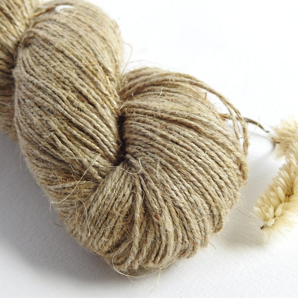 Linen Yarn - Natural Unbleached and Undyed - Belgian Flax. Super strong, soft. Hypoallergenic. Weaving Knitting Crochet Craft