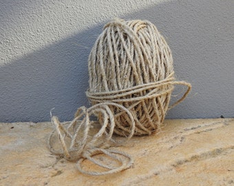 Chunky Hemp cord natural handmade for weaving macrame plant hangers crafts garden. Sustainable Vegan Biodegradable. Fairtrade thick twine