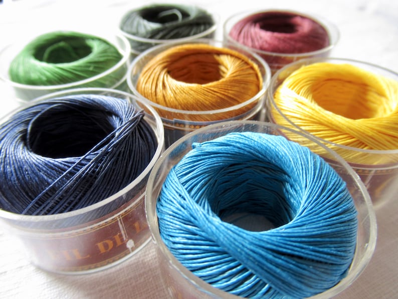 Waxed linen thread for book binding leather jewelry beading Etsy