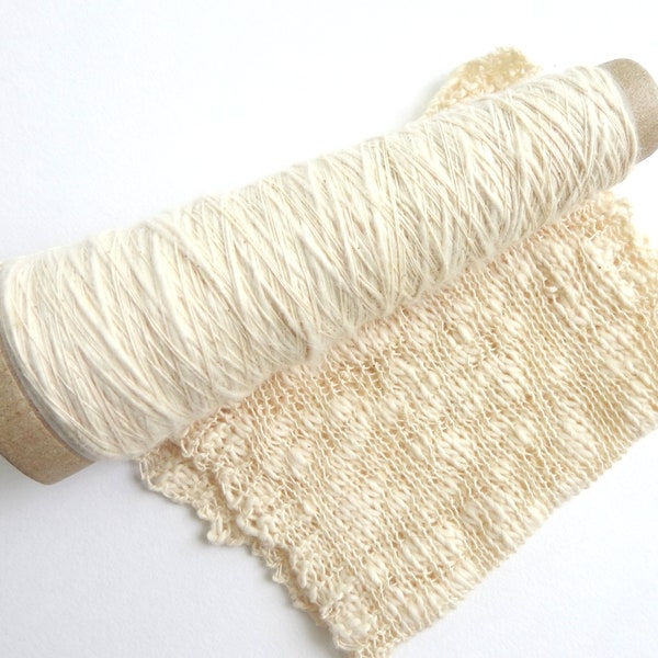 Cotton Slub Yarn. Soft Baby yarn. Thick and thin yarn. Pure Cotton Yarn. Habu Textiles Nerimaki Slub N45