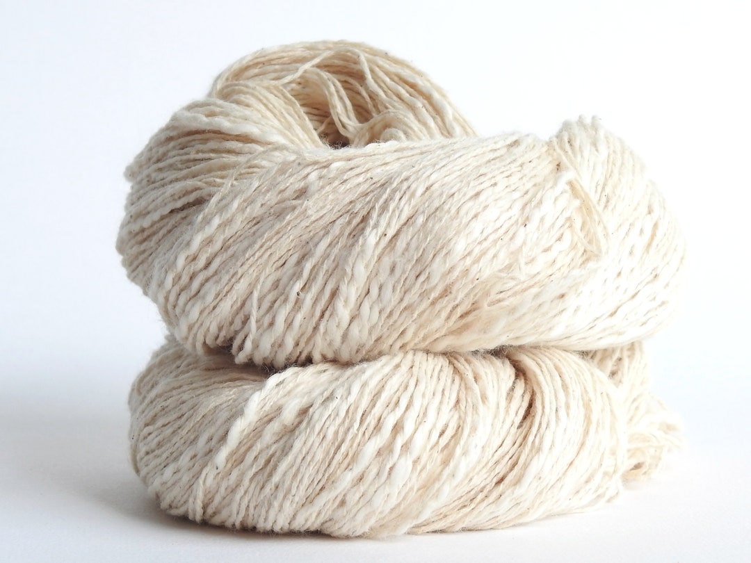 Cotton Yarn. Organic Natural Biodegradable. Cotton Slub Yarn. Soft and