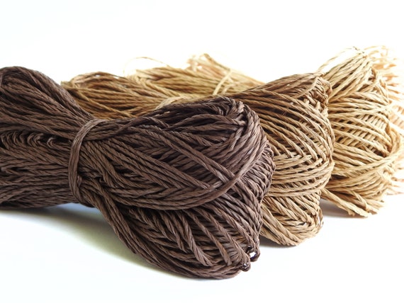 Hilo de bambu para confeccionar bolsos sombreros y cestas de verano. Tejer crochet o tejer. Vegano antibacteriano hipoalergenico. Suave repelente al agua. Etsy Espana