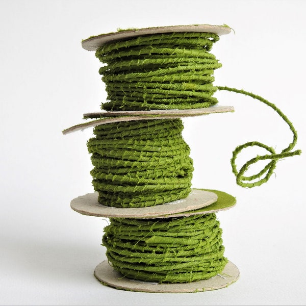 Craft Wire - Vert - Recouvert de coton - pour perler bijoux fleurs bandeaux chapeaux sacs et sculptures