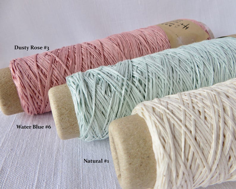 Cotton Linen Tape Yarn for weaving knitting crochet. Japanese Etsy