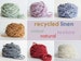 Chunky Recycled Linen Yarn for weaving knitting crochet macrame. Handspun Natural yarn for basket bag blanket hat scarf 