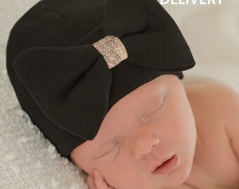 gold baby hat