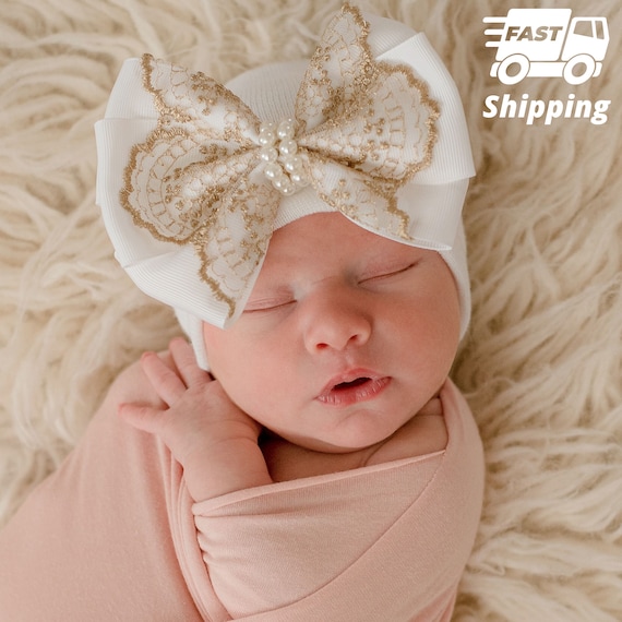 Gold baby hat on sale