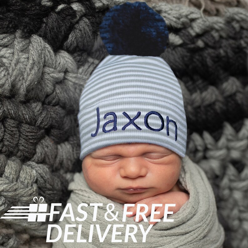 navy blue newborn hat