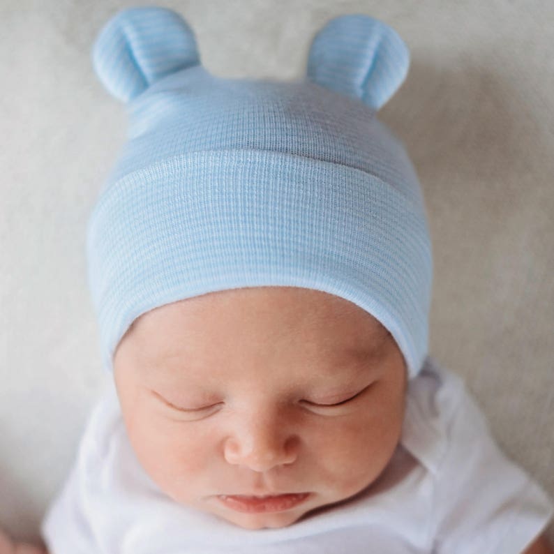 FREE and Fast Shipping Striped Baby Boy Newborn Bear Hat Etsy