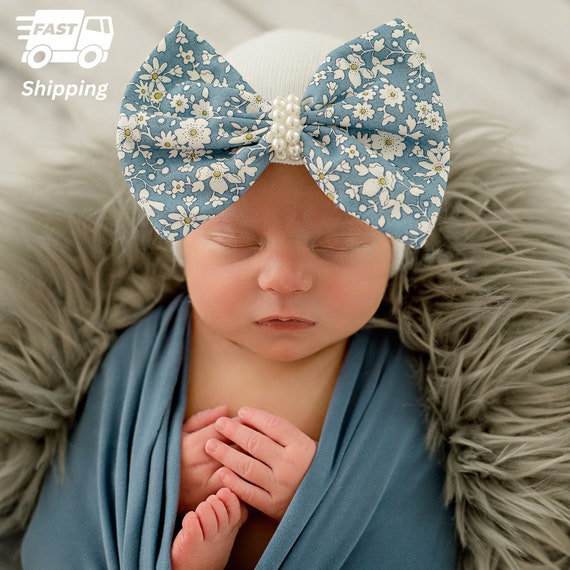Newborn pearl bow hat 2025