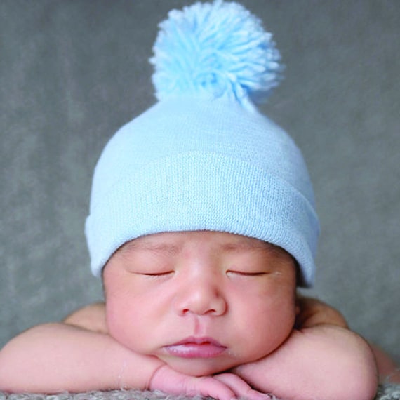 Baby blue newborn hat Clearance