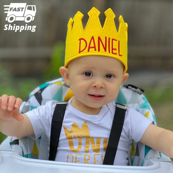 Baby and Toddler Birthday Crown - Birthday Hat - Baby Birthday Hat - Personalized Birthday - Birthday Hat Baby- Boys or Girls