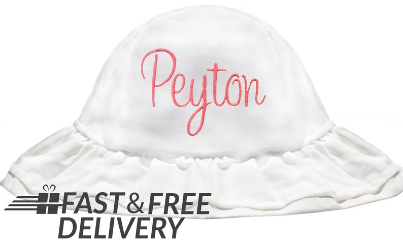 baby girl white sun hat