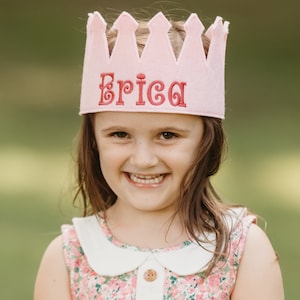 Baby Girl Pink Birthday Crown Hat | Stylish Embroidered Hat for 1-8 Years Old | Perfect Hat for Baby, Girls, and Toddler