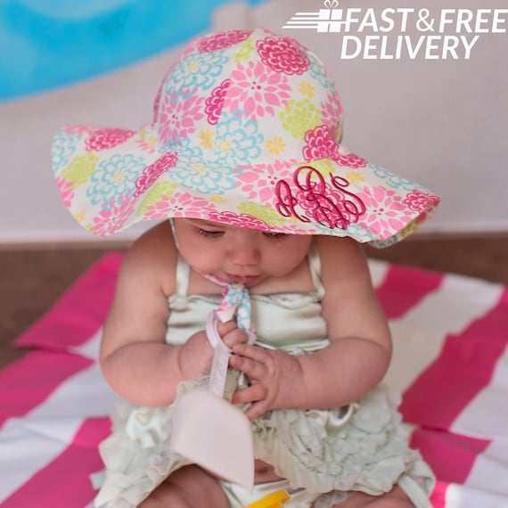 MONOGRAMMED SUN HAT for Babies and Toddlers