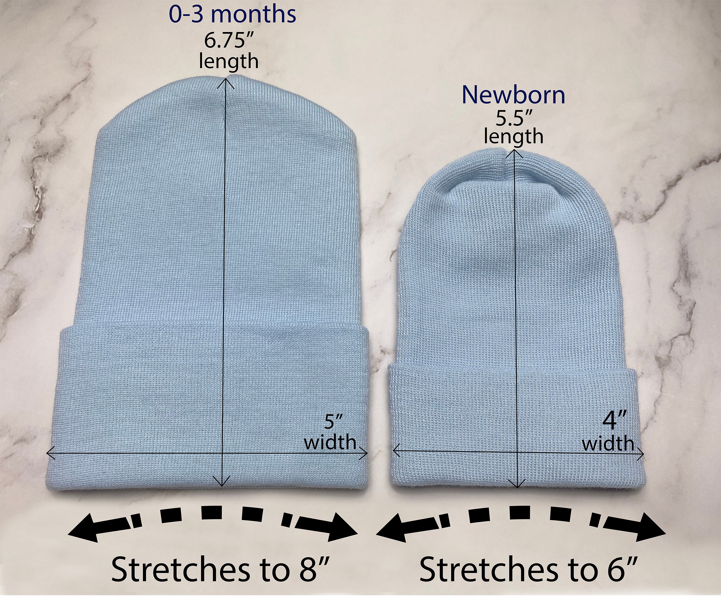 Personalized Newborn Boy Hospital Hat: Blue Pom Pom, Embroidered Name ...
