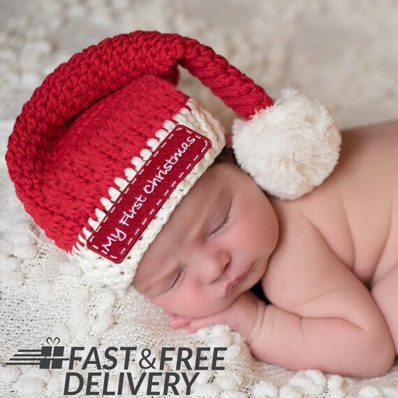 baby's first christmas hat
