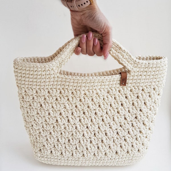 Crochet bag pattern  /  tote bag pdf + tutorial