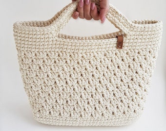 Crochet bag pattern  /  tote bag pdf + tutorial