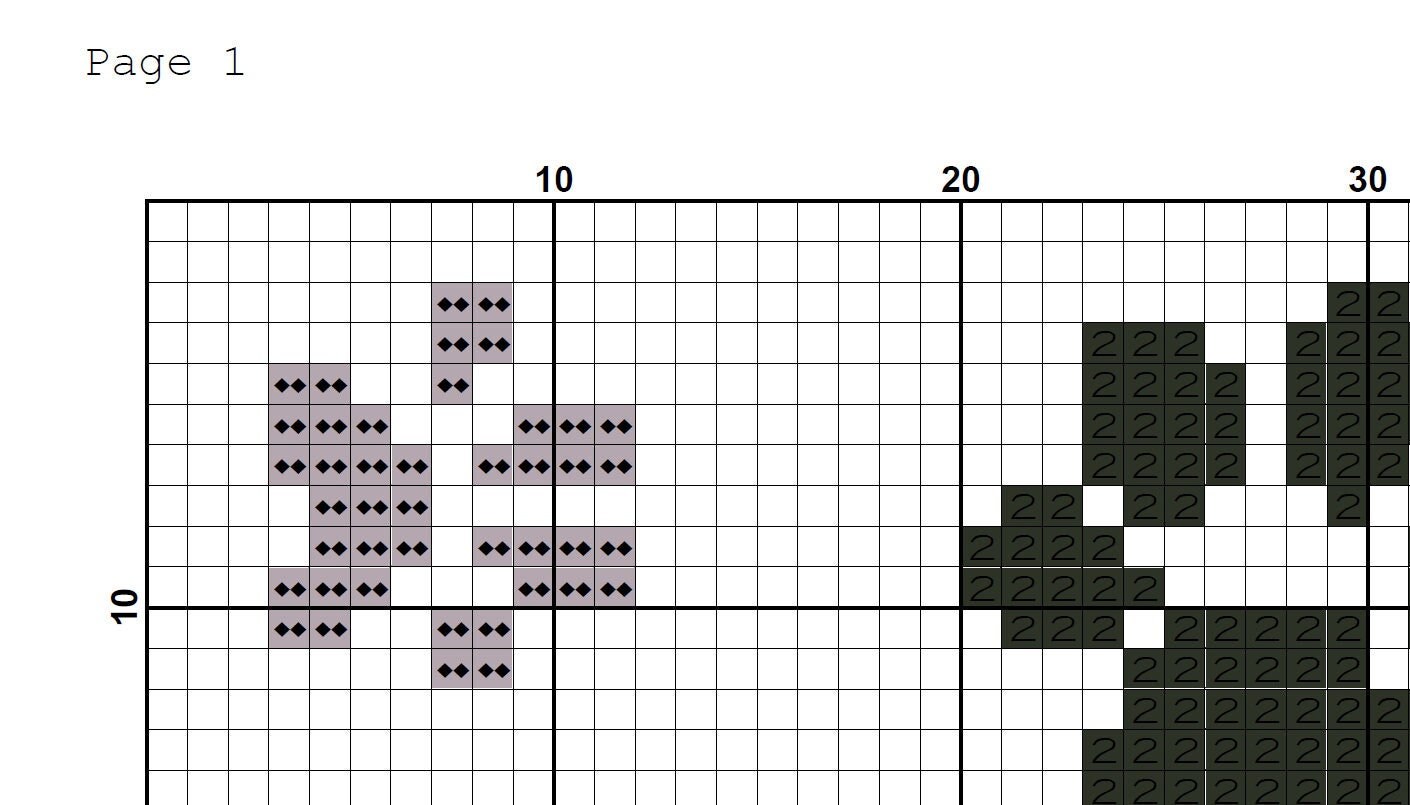 Paw Prints Cross Stitch Pattern Animals Simple Easy Nice Etsy