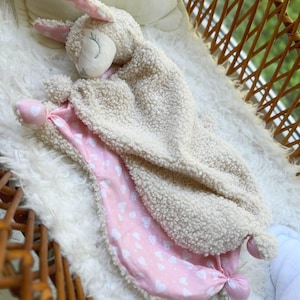 Baby lovey blanket, lama lovey for babies, fawn lovey, baby comforter, lama stuff plush doudou