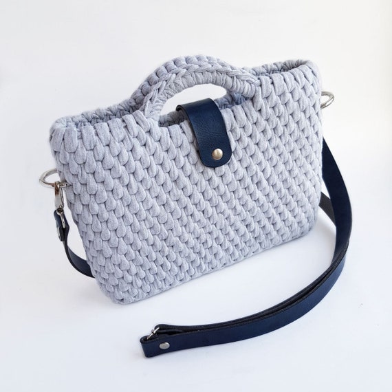 ショルダーバッグ・ポシェット TYPESERVICE Handmade Fringe Knitted Mini Bag Gray il_1080xN.6554605749_400v.jpg