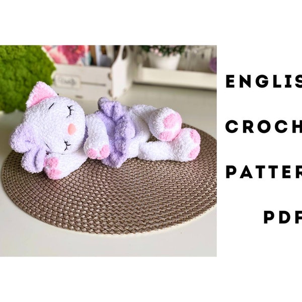 Crochet cat  comforter pattern, Cat pattern tutorial, Cat Baby Security Blanket, Cat Lovey crochet toy, Amigurumi comforter pattern