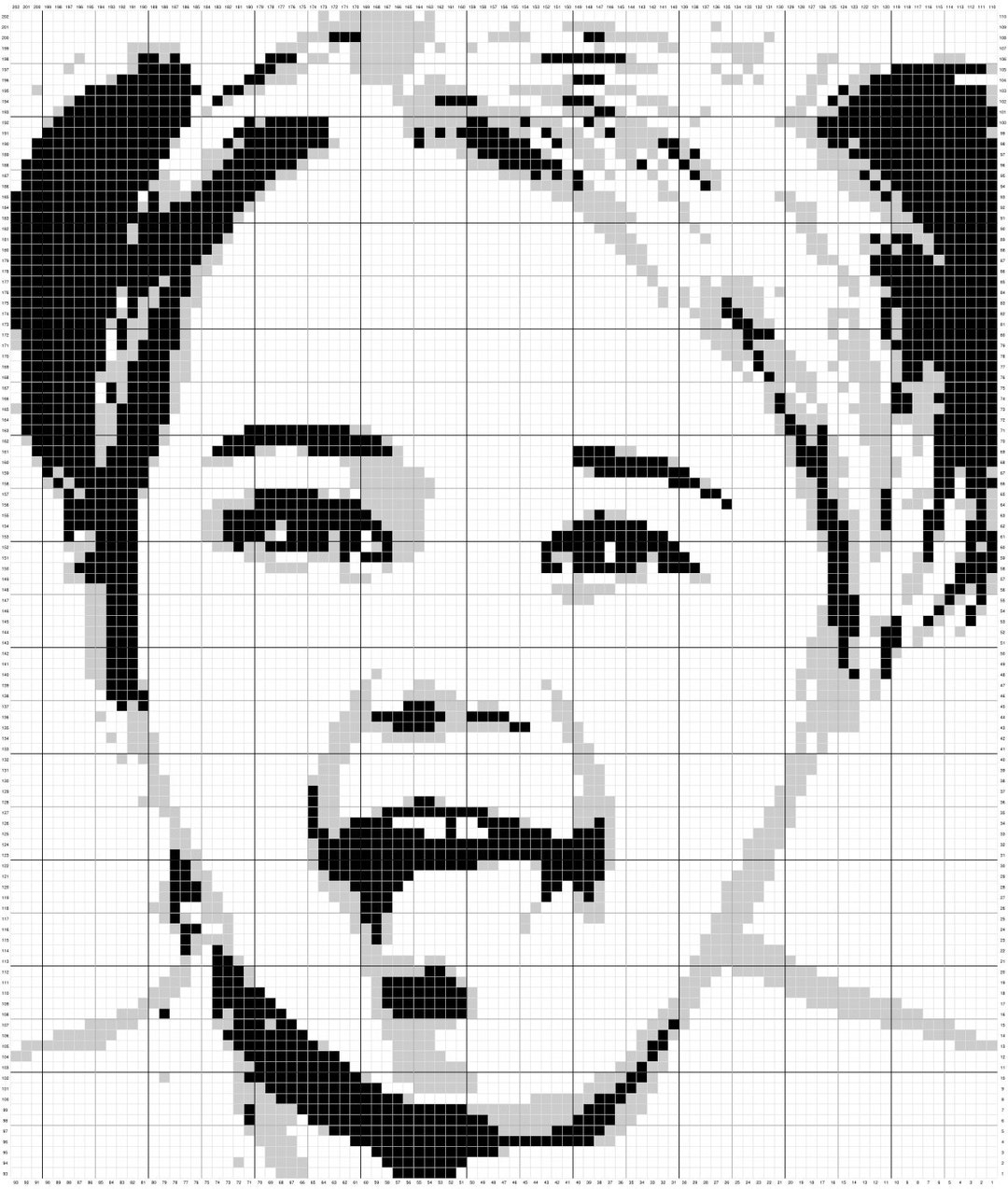 Crochet Portrait Blanket From Photo. C2C Custom Graphgan Pattern - Etsy
