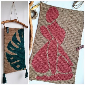 Crochet patterns. Crochet wall hanging pattern Bundle. Instant Download. Crochet tapestry patterns