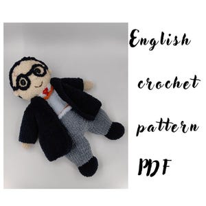 Amigurumi Pattern Wizard Boy, lovey Crochet Pattern, English  PDF Toy Tutorial