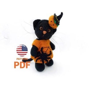 Halloween cat crochet pattern