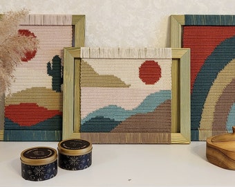 Crochet patterns set. The Nature Crochet wall hanging pattern Bundle. Crochet tapestry landscape