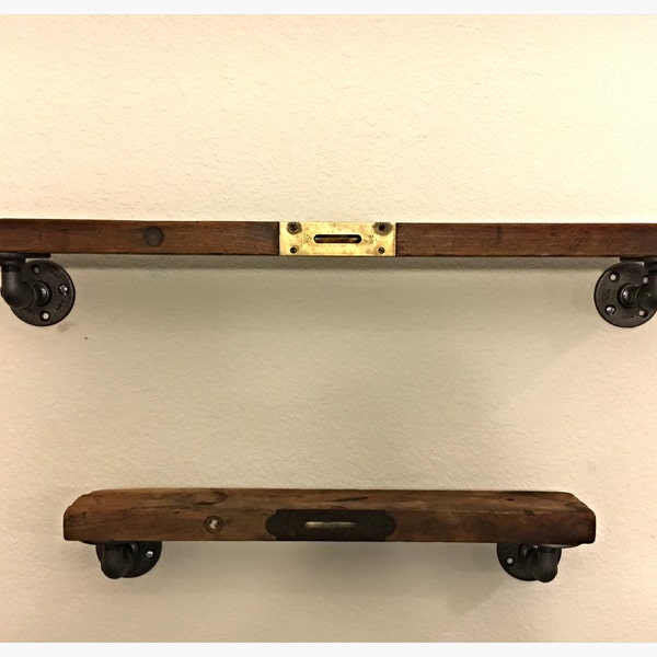 Industrial Antique Stanley Level Shelf, 30"