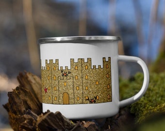 Sandcastle Enamel Mug - Camping Mug