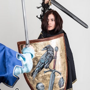 SCA Combat Shield, Reenactors Safety Shield, LARP Triangle Shield, Defensive Shield,  Knight Battle Armor by Steel Mastery