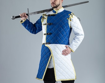Light armor HEMA gambeson, Padded men&#39;s armor,  Gambeson body protection, HEMA 350N jacket, HEMA gear, Cosplay armor mens clothing
