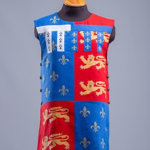 Cotton Tabard Vest, Long Male Cosplay Tunic, Ren Fair Vest, Mens renaissance tunic, Tunic for Historical Cosplay costume