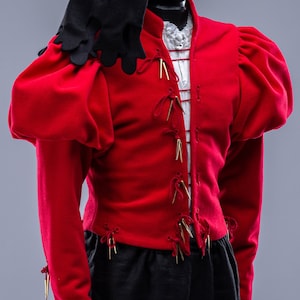 Medieval doublet 15th century, Wool doublet for men, Larp Jacket Doublet, Mens clothing, Renaissance fair men