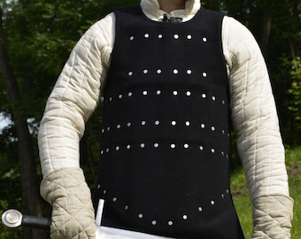 Knight battle armor, Medieval warrior brigandine, Custom plated armor,  LARP brigandine armor, Renaissance outfit, Medieval chest armor