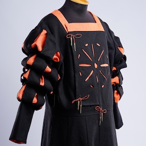 Manteau à rayures Landsknecht, Landsknecht waffenrock, Costume historique, Veste Landsknecht en laine, SCA, Vêtements historiques GN