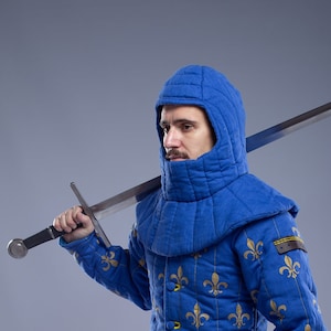 Medieval coif, LARP Medieval hat, Padded cap for Head protection, Natural cotton padded liner for helmet, Medieval costume, Renfaire coif